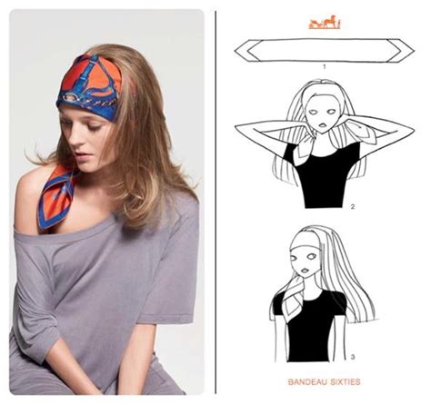 how to wear hermes scarf on head|hermes scarf tying instructions.